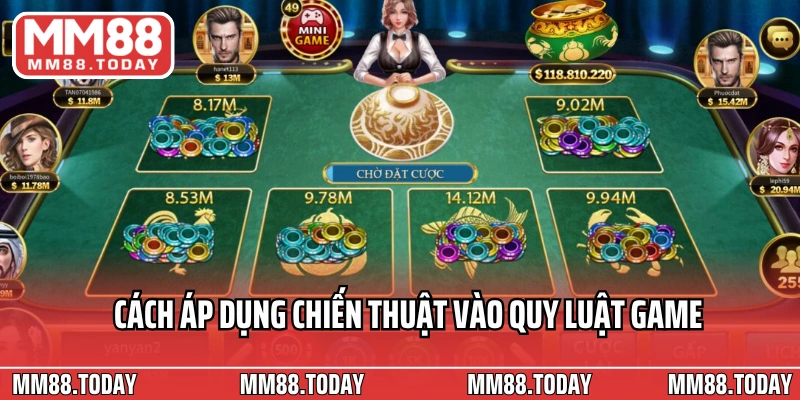 Cách áp dụng chiến thuật vào quy luật game bầu cua